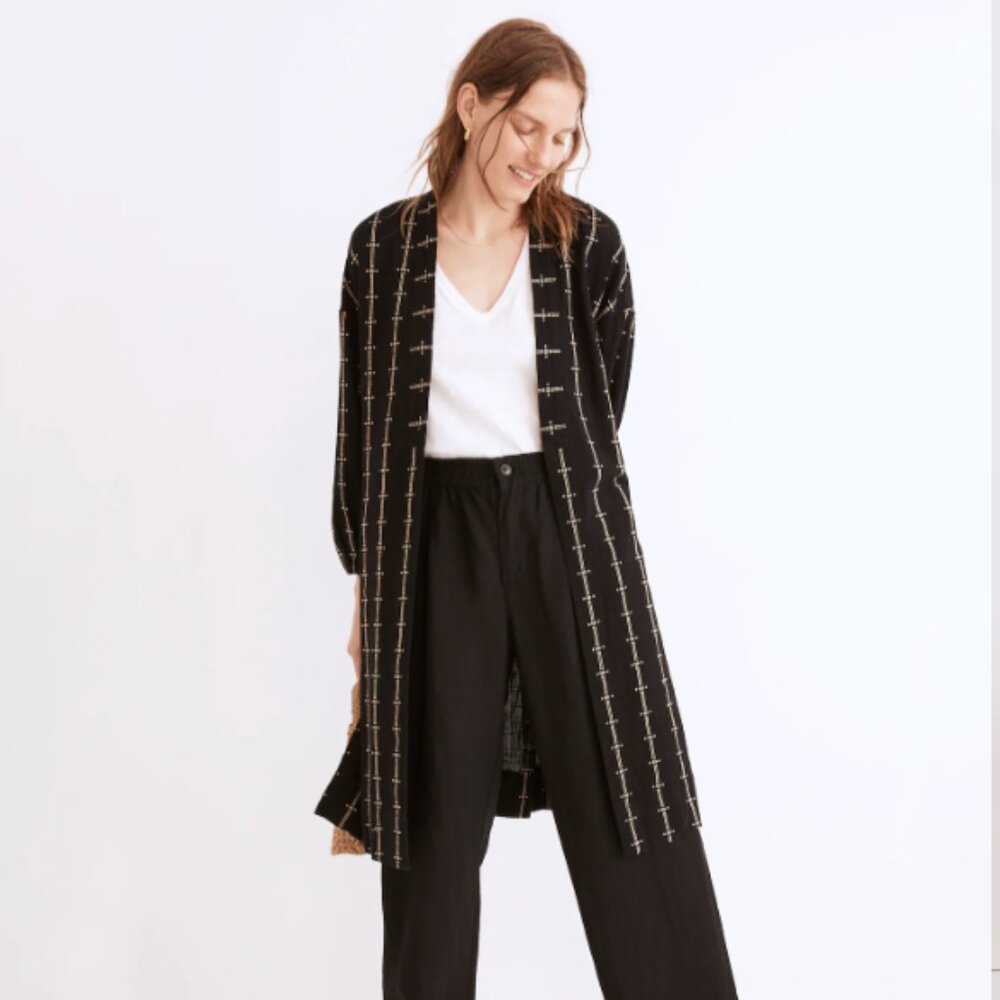 Madewell Robe Jacket in Jacquard Stripe